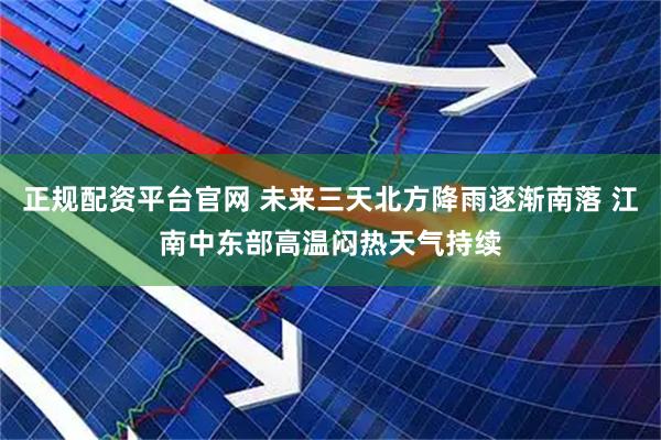 正规配资平台官网 未来三天北方降雨逐渐南落 江南中东部高温闷热天气持续